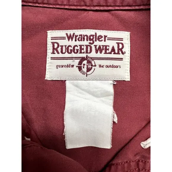 Wrangler Rugged Wear Men's Button Down Long Sleeve Shirt Granola Outdoor - Picture 4 of 8